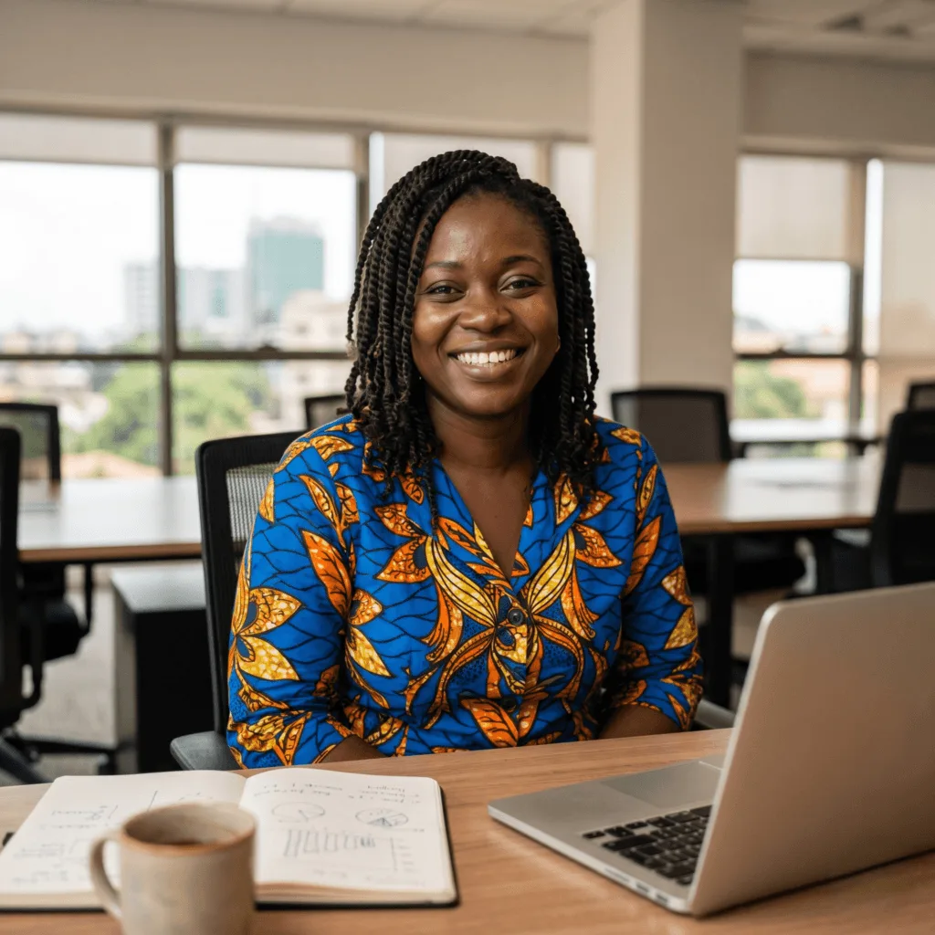 Client Ama Boateng from Ghana