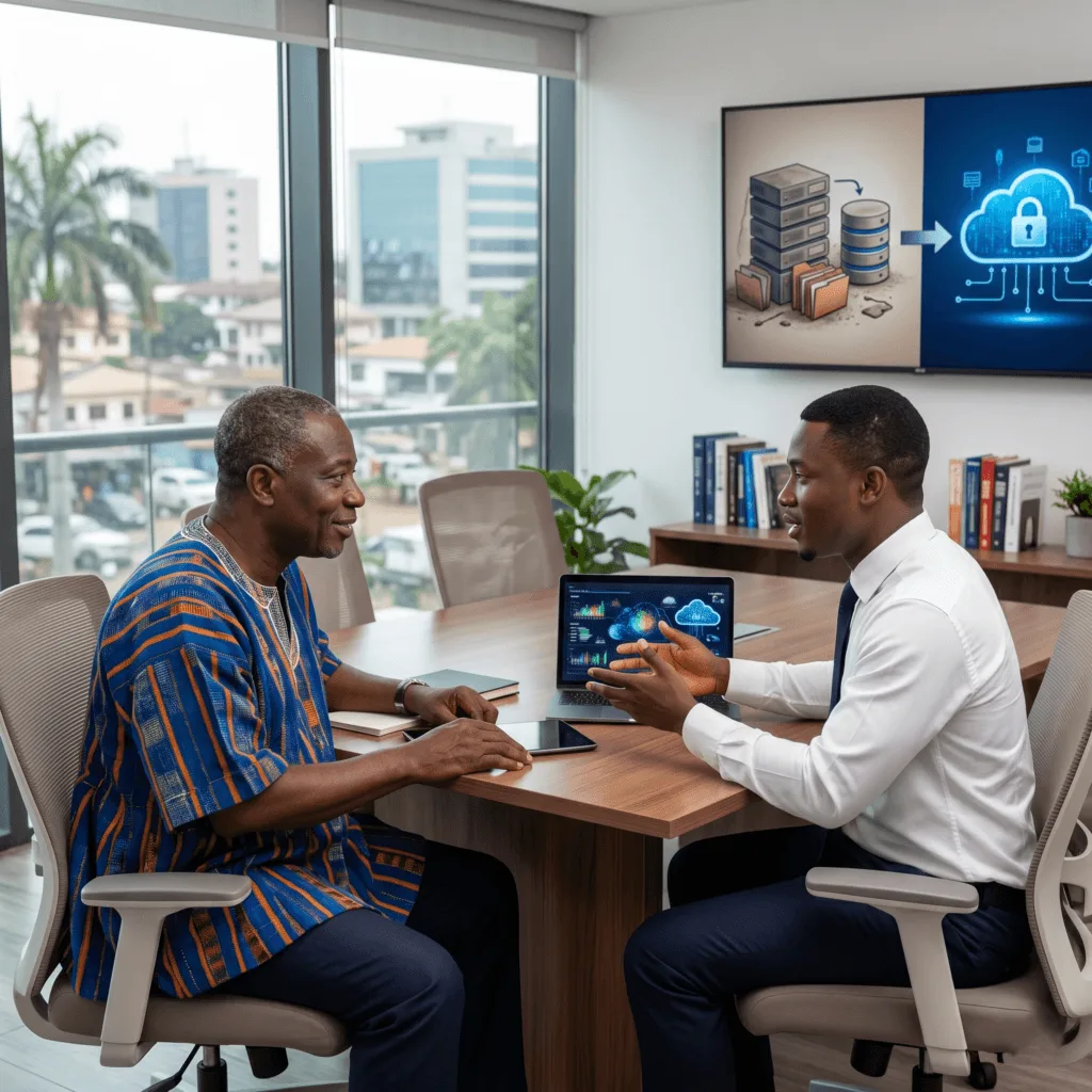 Client Gabriel Mensah from Ghana