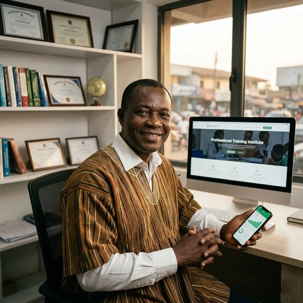 Client Samuel Mensah from Ghana