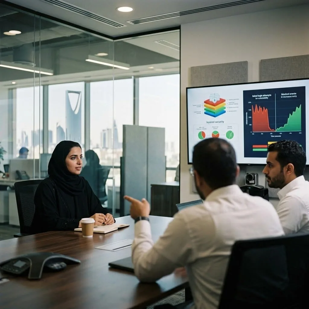 Client Sara Al-Zahrani from Saudi Arabia