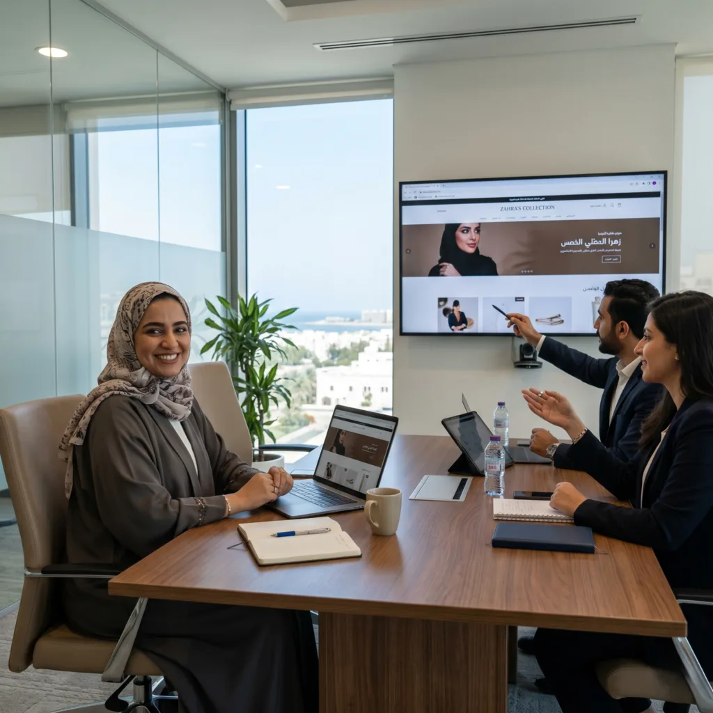 Client Zahra Al-Farsi from Oman